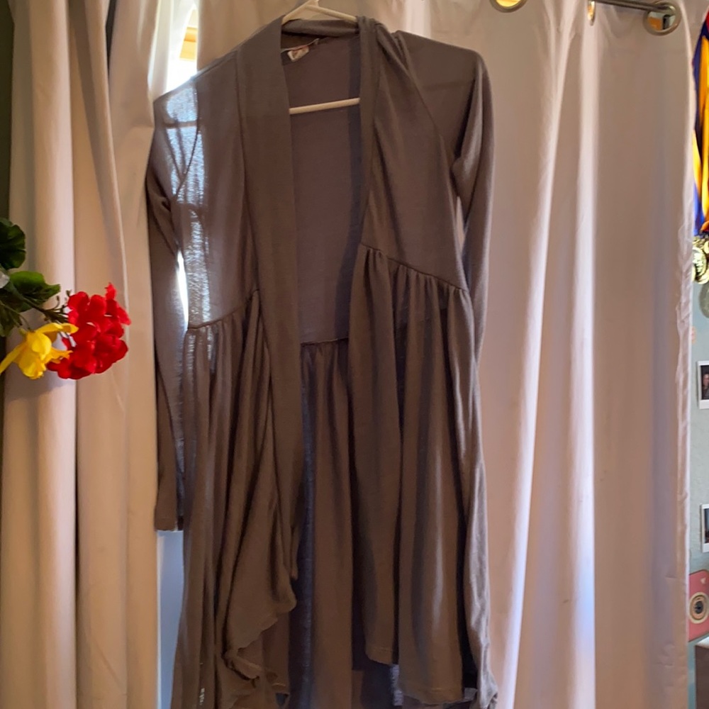 Grey long cardigan